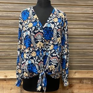 INC Women's Plus Floral Sheer Blouse